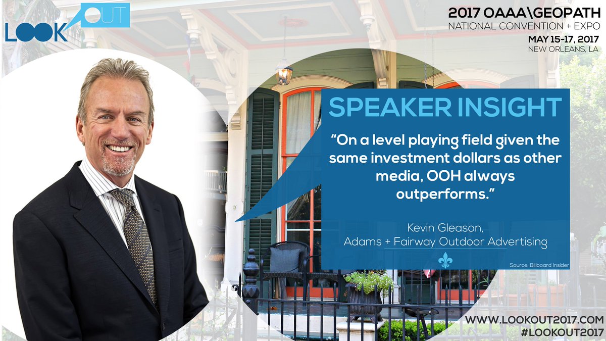 YourOAAA's tweet photo. Insight from #LookOut2017! Kevin Gleason, convention co-chair shares his insight on #OOH. Learn more &amp; register at https://t.co/zKemQxe2NL https://t.co/TclZ8NdGbo