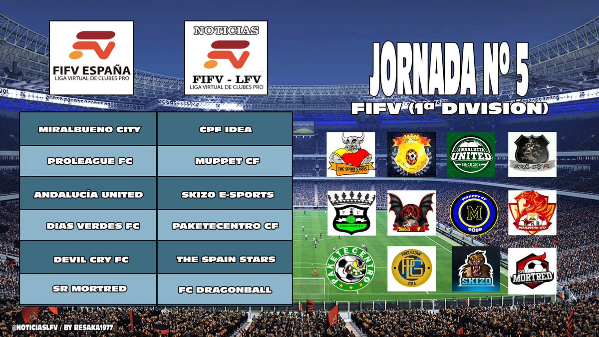 Estos son los encuentros de la 1ª División de @FifvEspana correspondientes a la Jornada Nº5