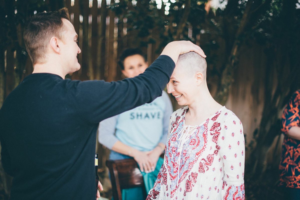 TTeal_Inc's tweet photo. #Cancer Silver Lining- Fuzzy Head Rubs! #TTeal #BraveShave #FightLikeaGirl https://t.co/GmENhPxrSZ