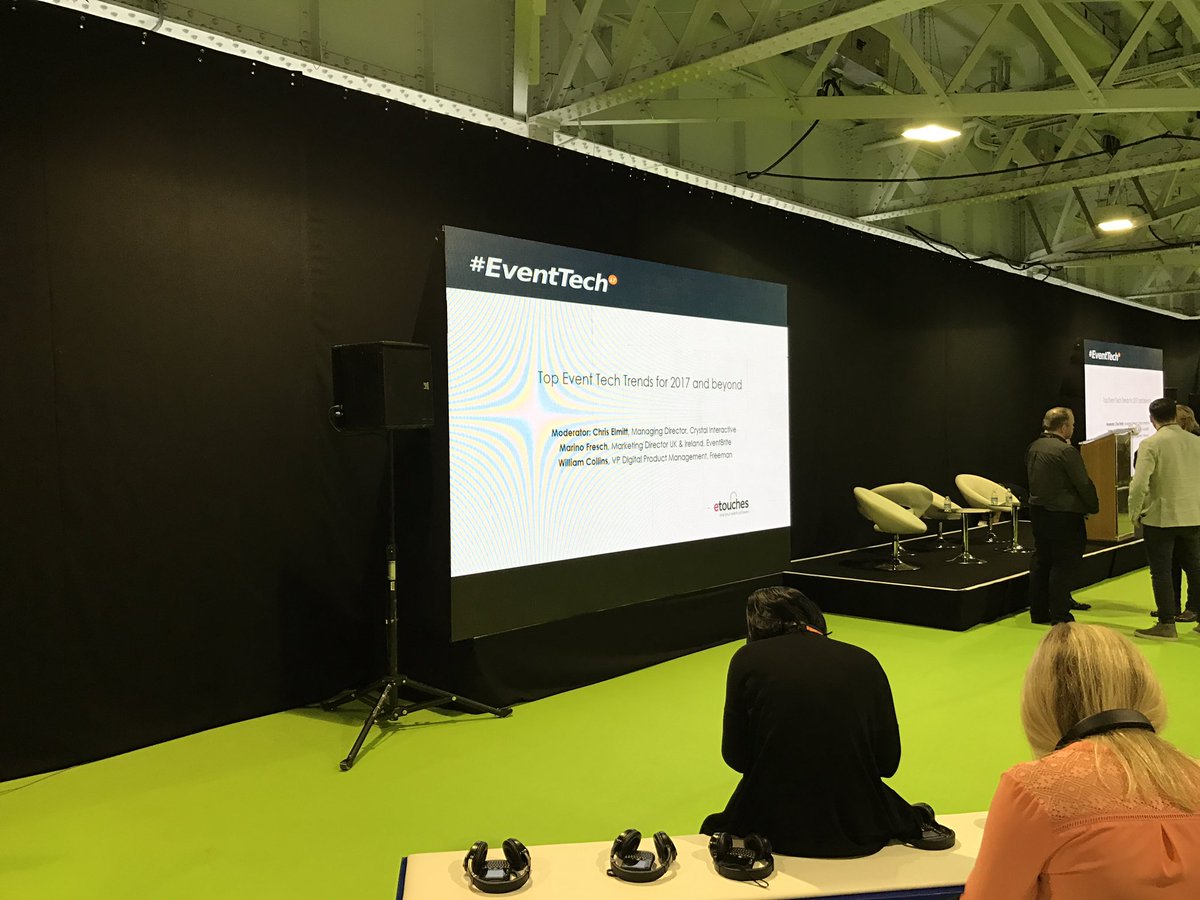 jop281's tweet photo. Getting ready for Top Event Tech Trends for 2017 and beyond with the @crystalinteract Connector. Moderated by @chriselmitt #EventTech17 https://t.co/iz2pfPYdx4