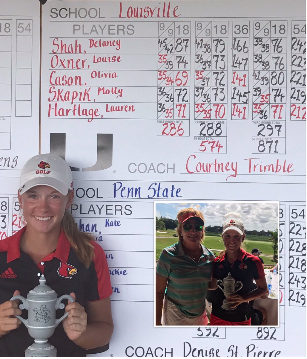 LouisvilleWGOLF's tweet photo. Golf Clap to @lauren_hartlage on her 2nd Place Finish at 4-Under-Par!!! ⛳️👏⛳️👏⛳️👏🥈🥈 https://t.co/IKuWzf5QWO
