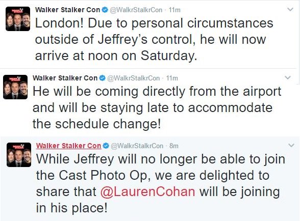 WSC_London's tweet photo. Few updated from @WalkrStalkrCon regarding JDM. Please retweet. #WSC #WSCLondon #TWD #JDM https://t.co/urgMugSCOl