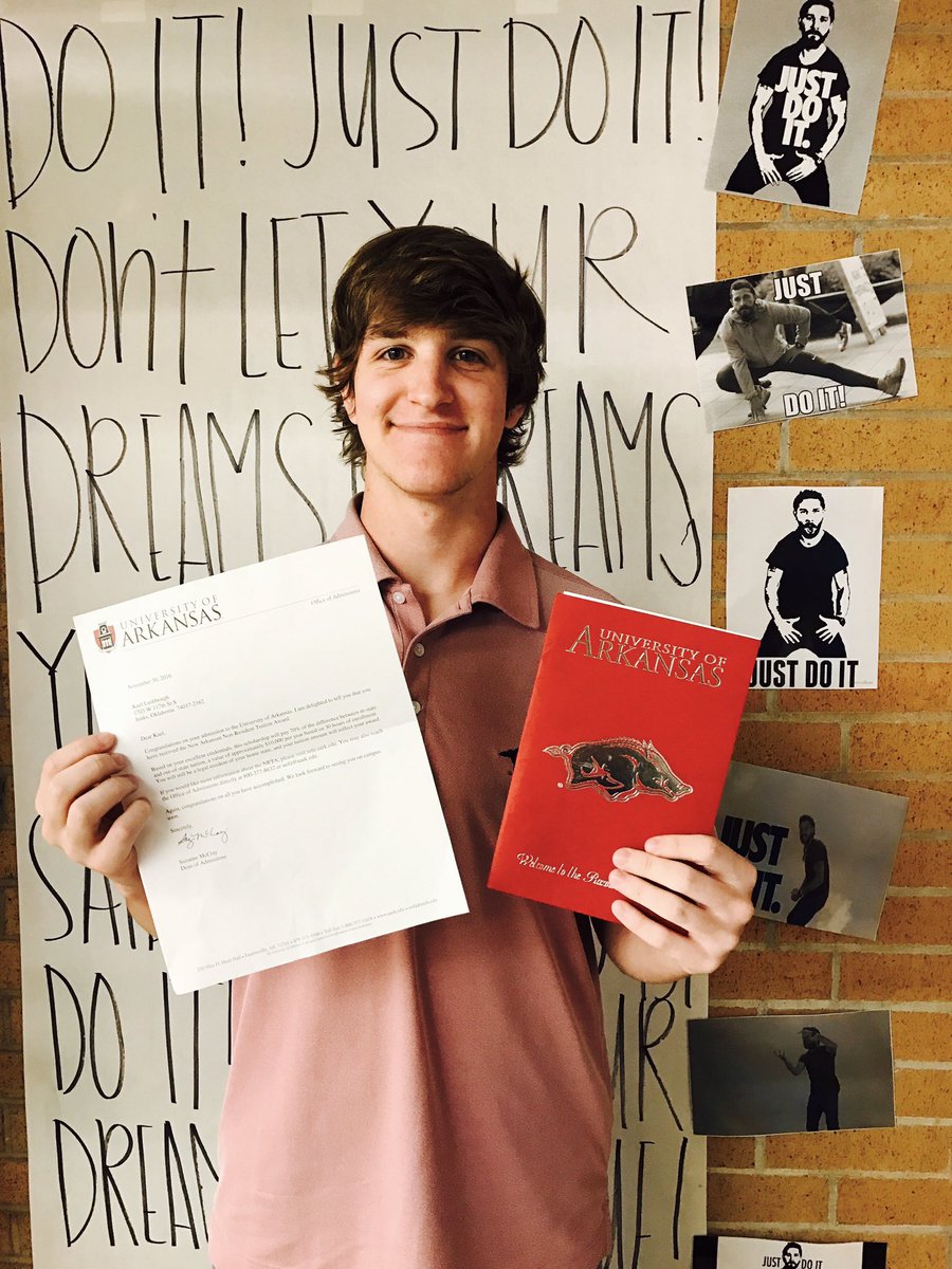 Senior of the week is Kael Lushbough! He'll be attending The University of Arkansas this fall &amp; plans on majoring in business! #uark21 🐗