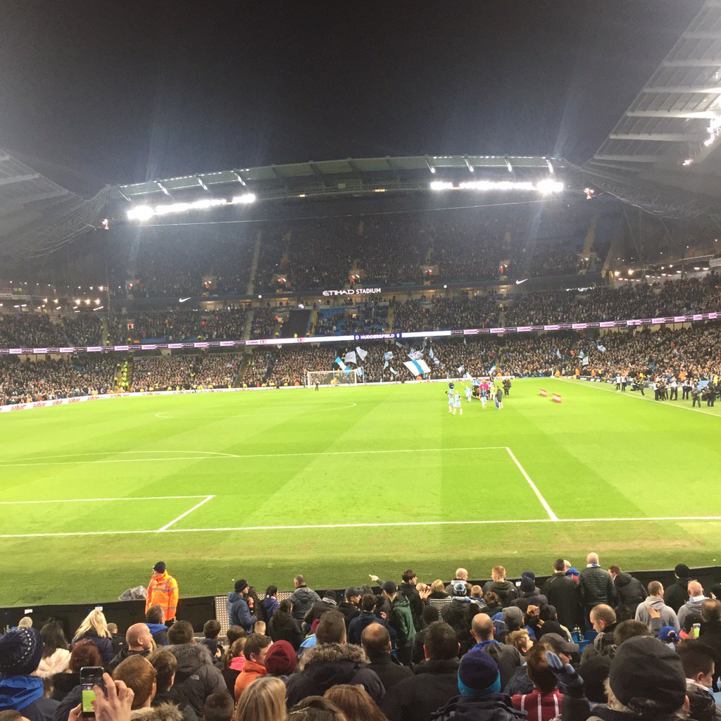 NovolutionUK's tweet photo. At the Manchester City game tonight against Huddersfield Town #FACup #Manchester #EtihadStadium https://t.co/2WK3kCVhYS