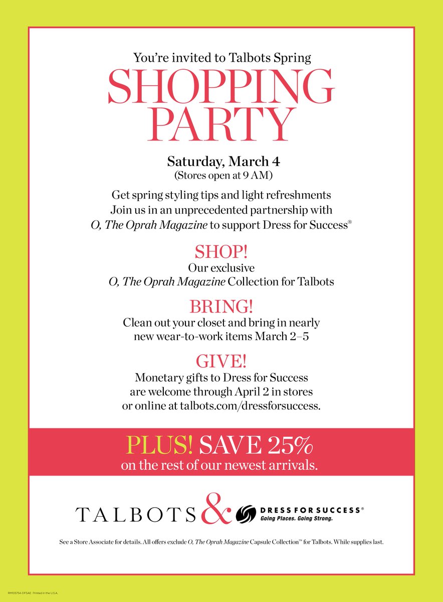 DFSNWA's tweet photo. Cleaning out your closet? Donate nearly-new wear-to-work clothing at your local @TalbotsOfficial from March 2-5 to support @DFSNWA. https://t.co/GteTfMxqsw