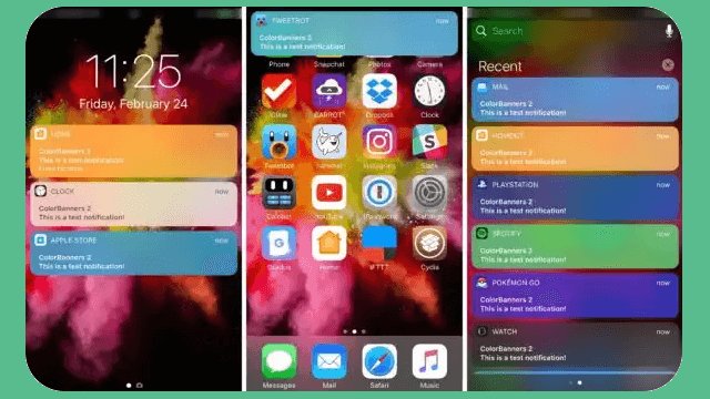 iNeate's tweet photo. Personaliza el color de las notificaciones con #ColorBanners2 (jailbreak) https://t.co/e5wzpVcgVL https://t.co/Zfi23ZLSvP