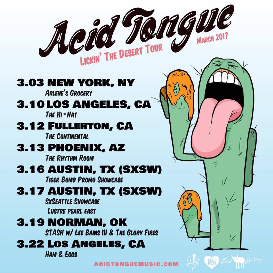 lolipoprecords's tweet photo. DON'T MISS @acidtongue "LICKIN THE DESERT" TOUR HAPPENING THIS MONTH!!! #markyocalendars https://t.co/bOWH1NT5PQ