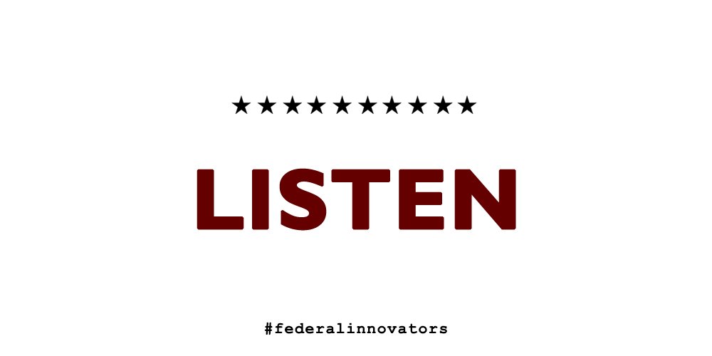 Tip: Listen. vergys.com/federal-innova… #federalinnovators