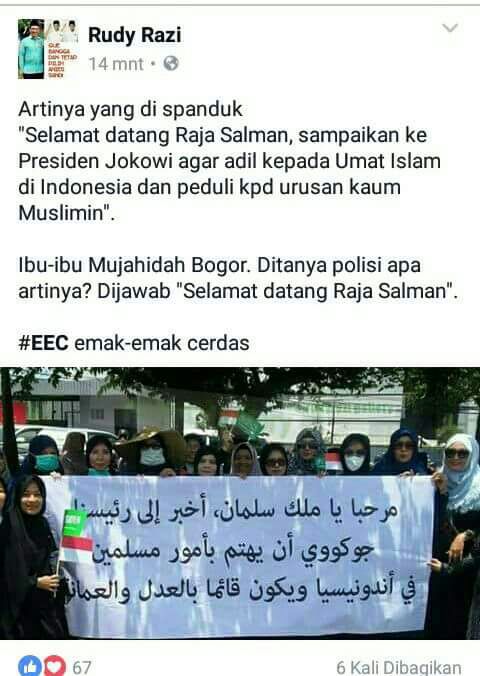 Assalamu'alaikum..wrwbr..  
<a href="/KingSalman/">سلمان بن عبدالعزيز</a>  @KingSalmanHRD <a href="/jokowi/">Joko Widodo</a> <a href="/hnurwahid/">Hidayat Nur Wahid</a> #AhlanWaSahlanKingSalman