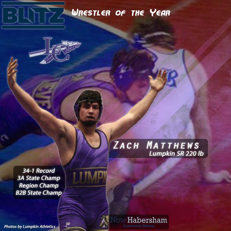BlitzSportsGA's tweet photo. WRESTLER of the Year - #Lumpkin SR 220-lb @ottoman1998 (Zach Matthews) B2B Winner of the Award! Also B2B State Champ! Voting results on FB https://t.co/jbgv0bq4T0