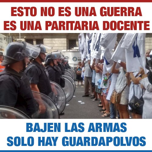 SUTEBAProvincia's tweet photo. No es una Guerra, Es una Paritaria Docente
#ParitariaNacionalDocente https://t.co/YpvwMuMR11
