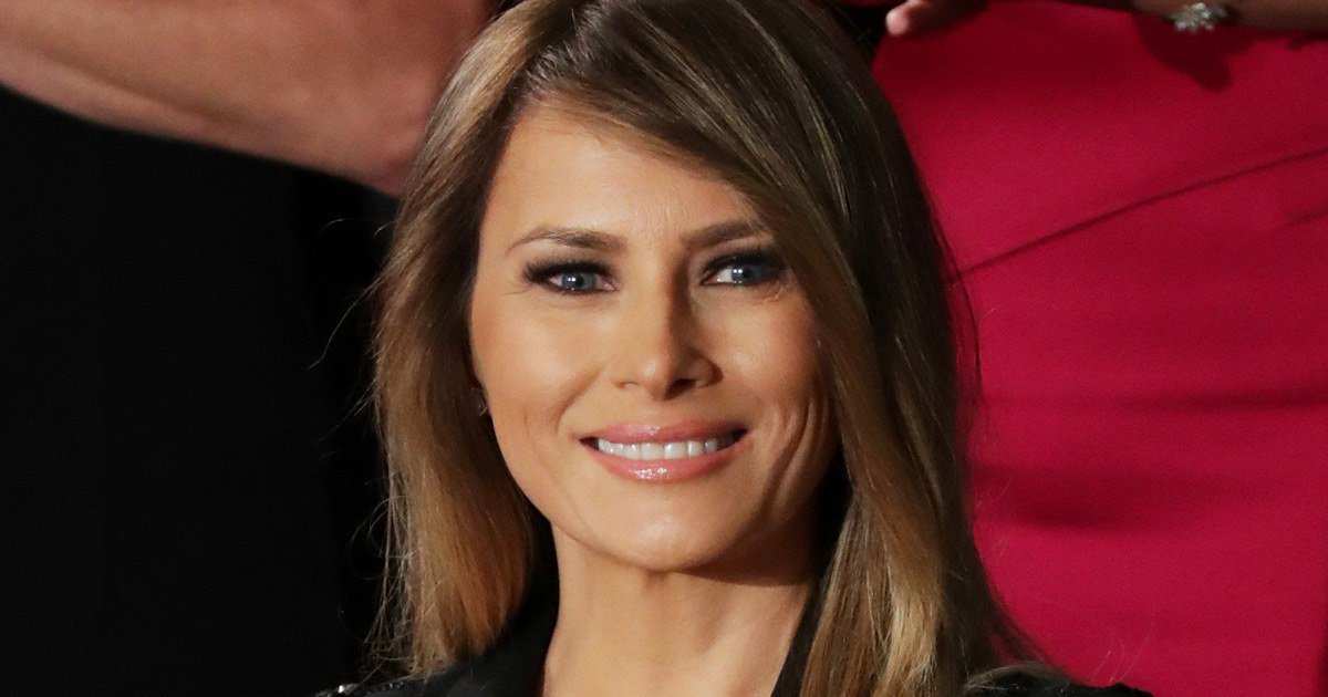 VogueRunway's tweet image. First Lady Melania Trump wore Michael Kors for the Congressional address: vogue.cm/u7SF7ES