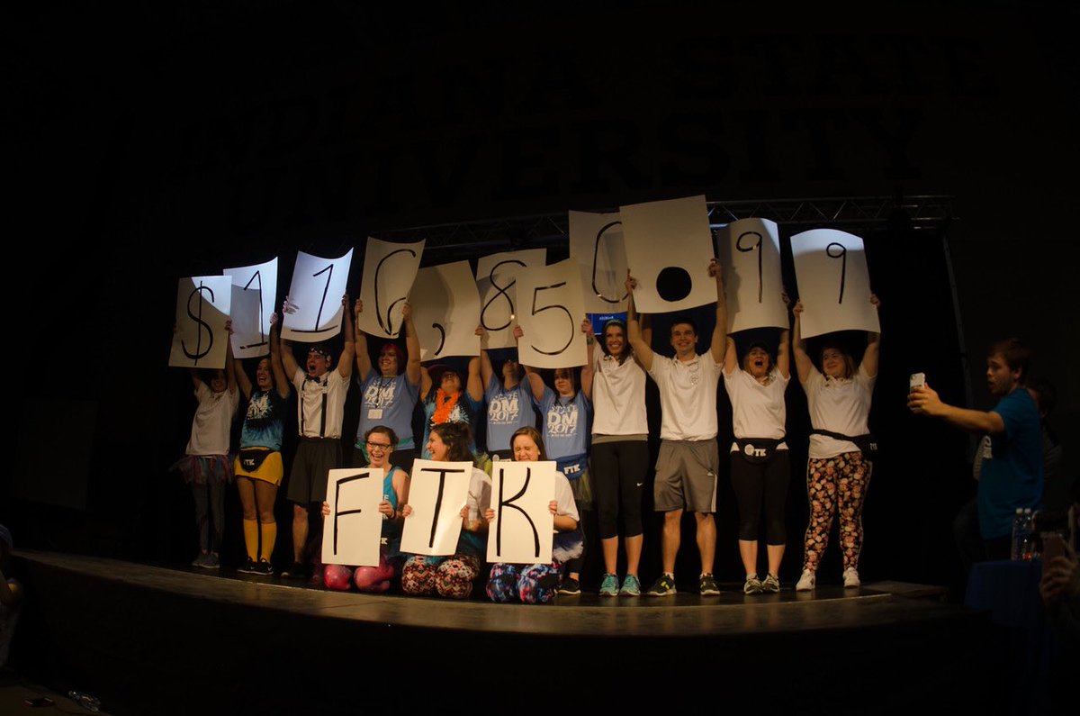 indianastate's tweet photo. Congrats & thanks to everyone involved in #StateDM17 raising an amazing $116,850.99! ๐๐ #MoreToBlue #PayItForward https://t.co/ANYFsZd802 https://t.co/xAMNxKdR7v