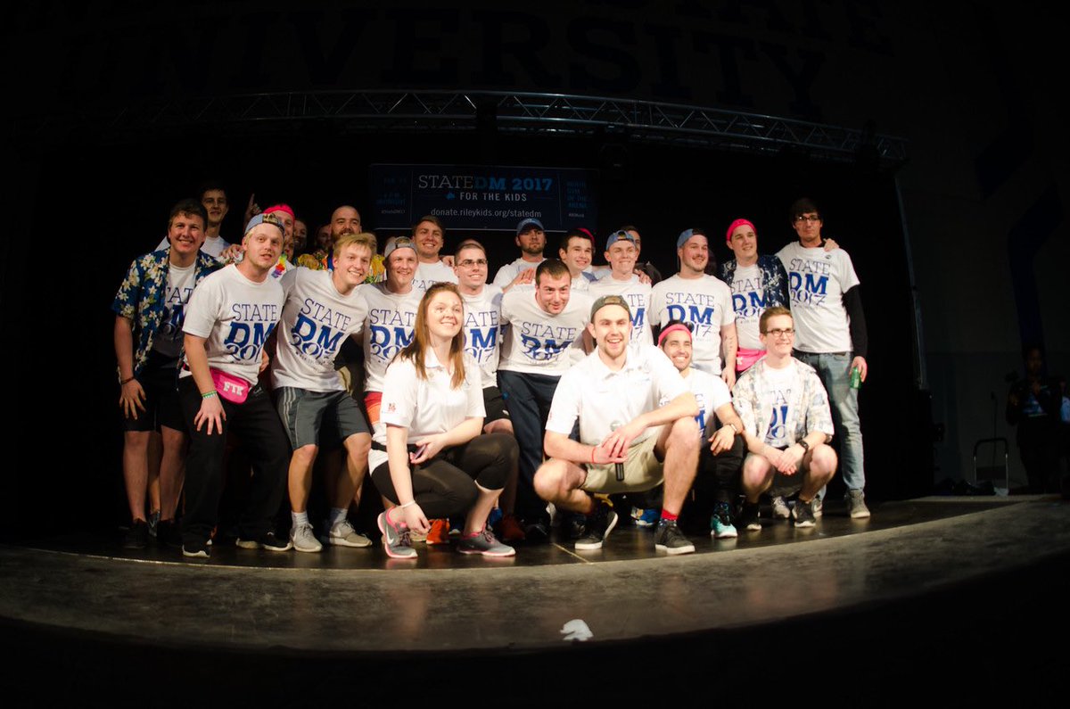 indianastate's tweet photo. Congrats & thanks to everyone involved in #StateDM17 raising an amazing $116,850.99! ๐๐ #MoreToBlue #PayItForward https://t.co/ANYFsZd802 https://t.co/xAMNxKdR7v