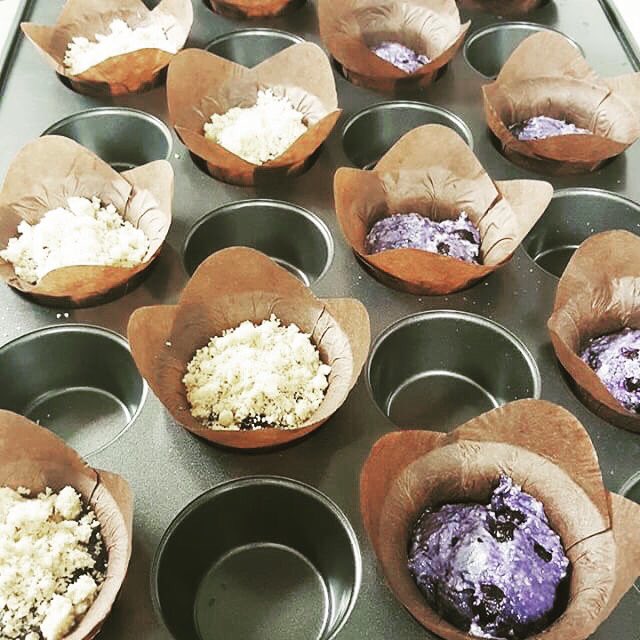 BelfreKitchen's tweet photo. Look at what's going into the oven. BLUEBERRY MUFFINS w/ OAT CRUMBLE will be baked fresh every day to go with your coffee. #breakfastbites https://t.co/JfsluOKEGZ