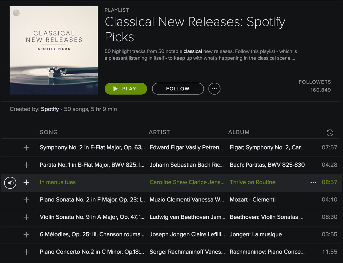ACMEnewmusic's tweet photo. .@caroshawmusic's in manus tuas from #ThriveOnRoutine is on @Spotify's #ClassicalNewReleases playlist! Listen here: https://t.co/3jwGsIyxH2 https://t.co/PsSocB8AvA