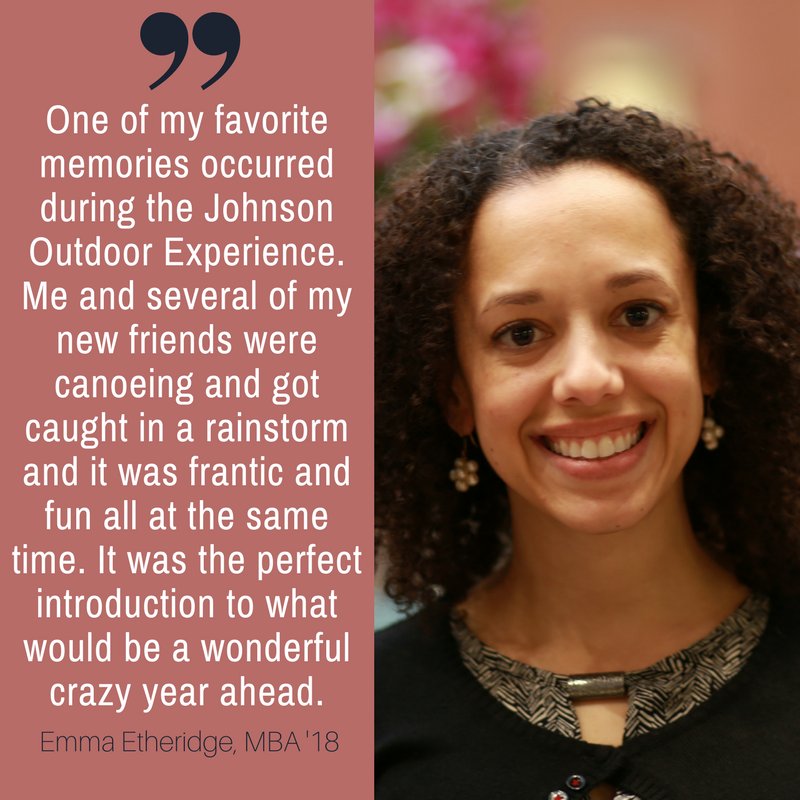CornellMBA's tweet photo. Emma Etheridge (MBA '18) shares one of her favorite #CornellMBA memories in her #HumansofJohnson profile. #WhyJohnson https://t.co/564INQZaVW