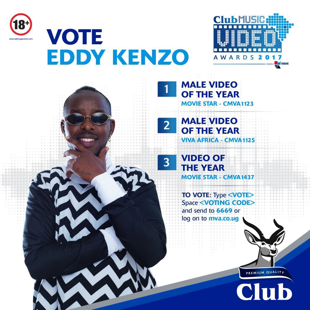 SheilahGashumba's tweet photo. This is how you can vote @eddykenzoficial in the @_CMVAs #clubmusicvideoawards https://t.co/9c2oYsGeVn