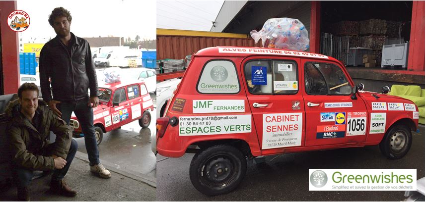 TrioGreenwishes's tweet photo. [#4LTROPHY2017] Retour en #IDF pour les #DromadR4 en visite chez Greenwishes pour #recycler leurs #déchets boisson ! #greenraid https://t.co/0KHmTfl8Fq