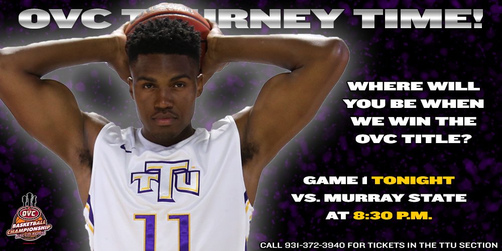 TTU_Basketball's tweet image. It's OVC Tourney Time! Come cheer us on in Nashville as we compete for the OVC Title! Game 1 TONIGHT vs. Murray State! #WingsUp #TechTuff