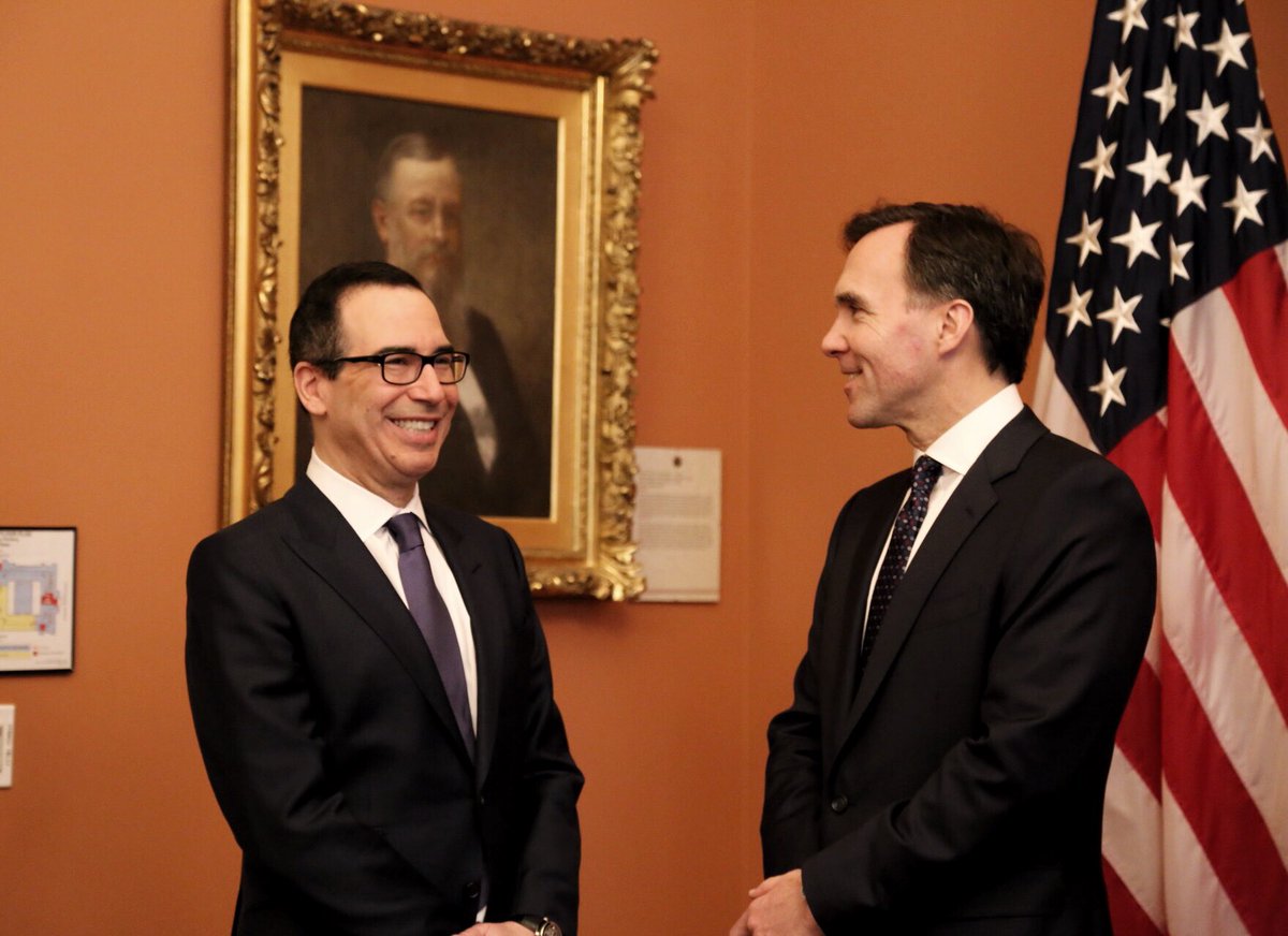 Bill_Morneau's tweet photo. In Washington today to meet with Treasury Secretary @stevenmnuchin1 to discuss helping middle class families on both sides of the border. https://t.co/tpsgW53BPN