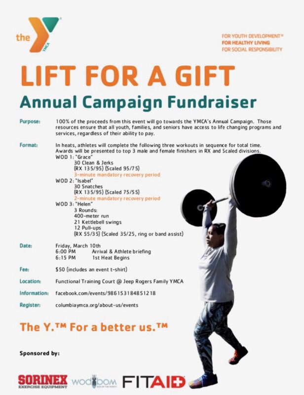 SteveBenjaminSC's tweet photo. Join @columbiaymca &amp; workout for the cause at 6 pm on Fri., March 10 "Lift for a Gift" &amp; Sat., March 11 "Sweat Like a Beast!" https://t.co/xq5dVJKRIG