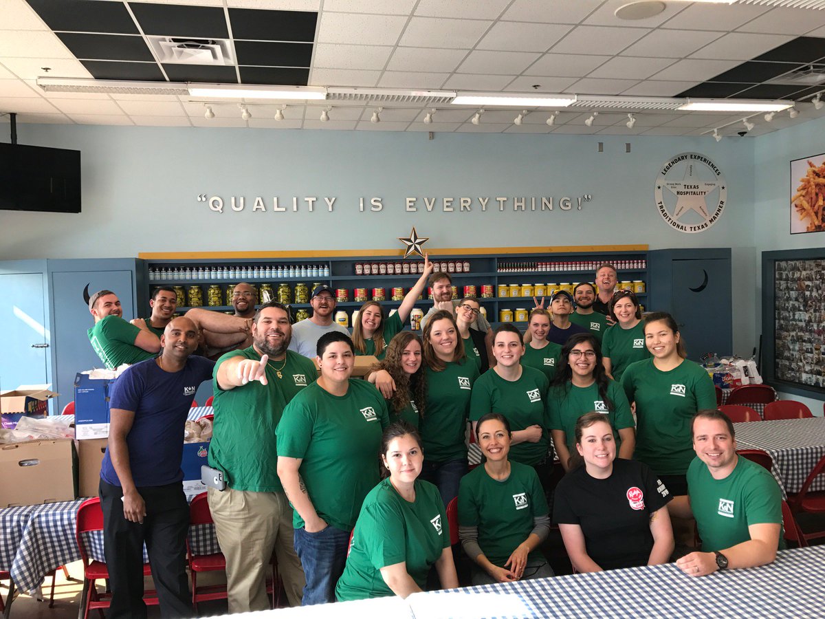 KNManagement's tweet photo. Making lunches &amp; feeding the homeless today. @mightyfinetx #KNServes https://t.co/TScaffmpQ1
