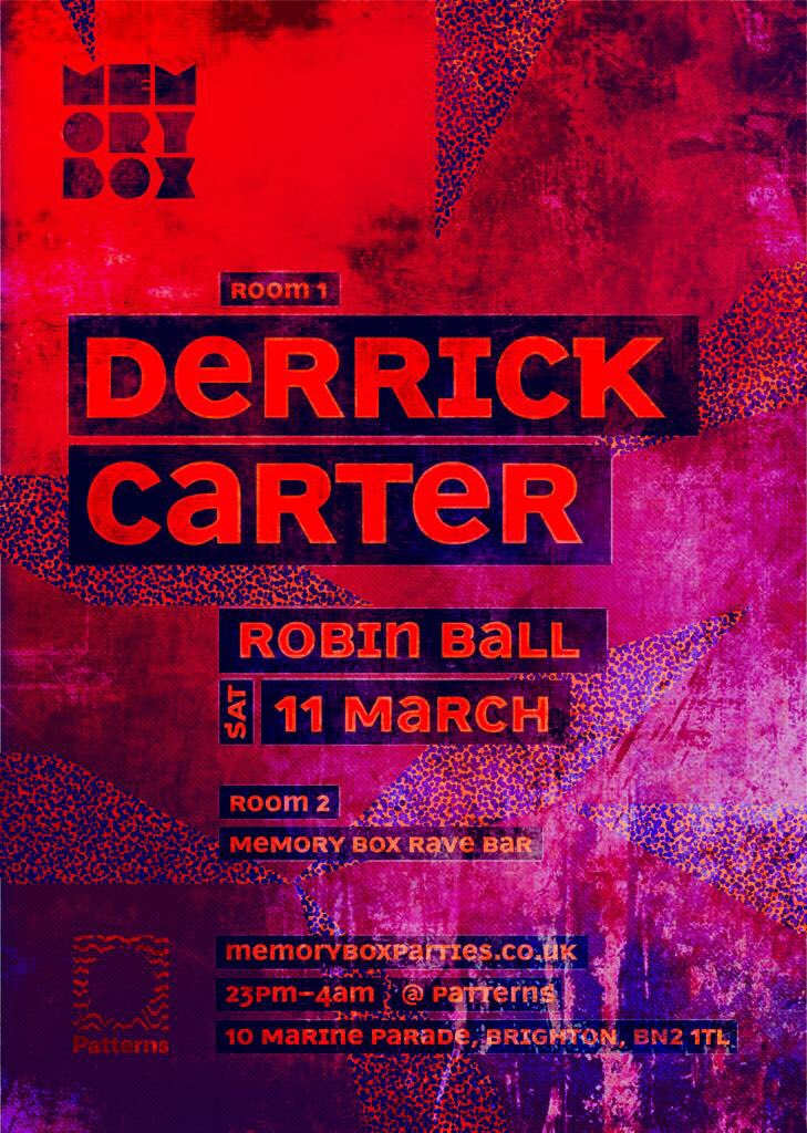 memoryboxparty's tweet photo. #DerrickCarter plays #MemoryBox, 11 March @  #Patterns #Brighton. Tickets:  https://t.co/apdPMzsIzg 
#MemoryBoxBrighton 
#ChicagoHouseMusic https://t.co/Y8jB3RKdcu
