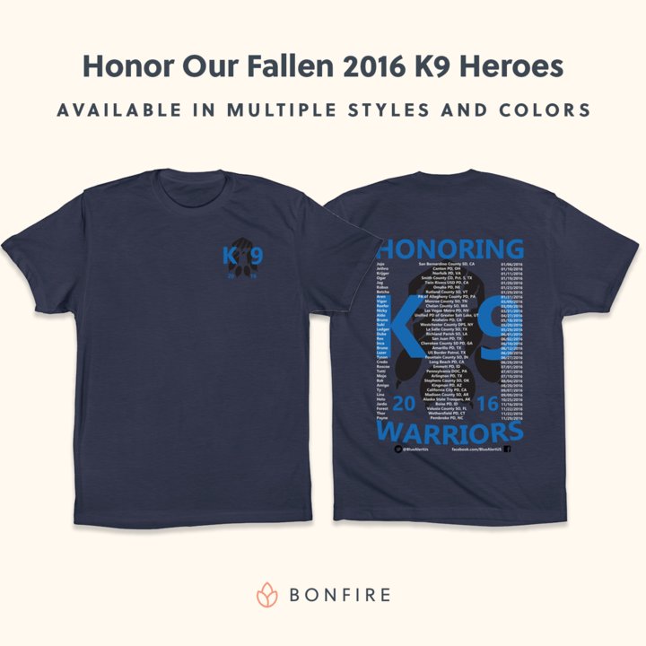 BlueAlertUs's tweet photo. Less than 12 Hours to Get the 2016 Fallen #K9 T-Shirts https://t.co/3CDraZDxUV When you Buy a T-Shirt, you Help us to get More Equip for K9s https://t.co/Js5EymgTpV
