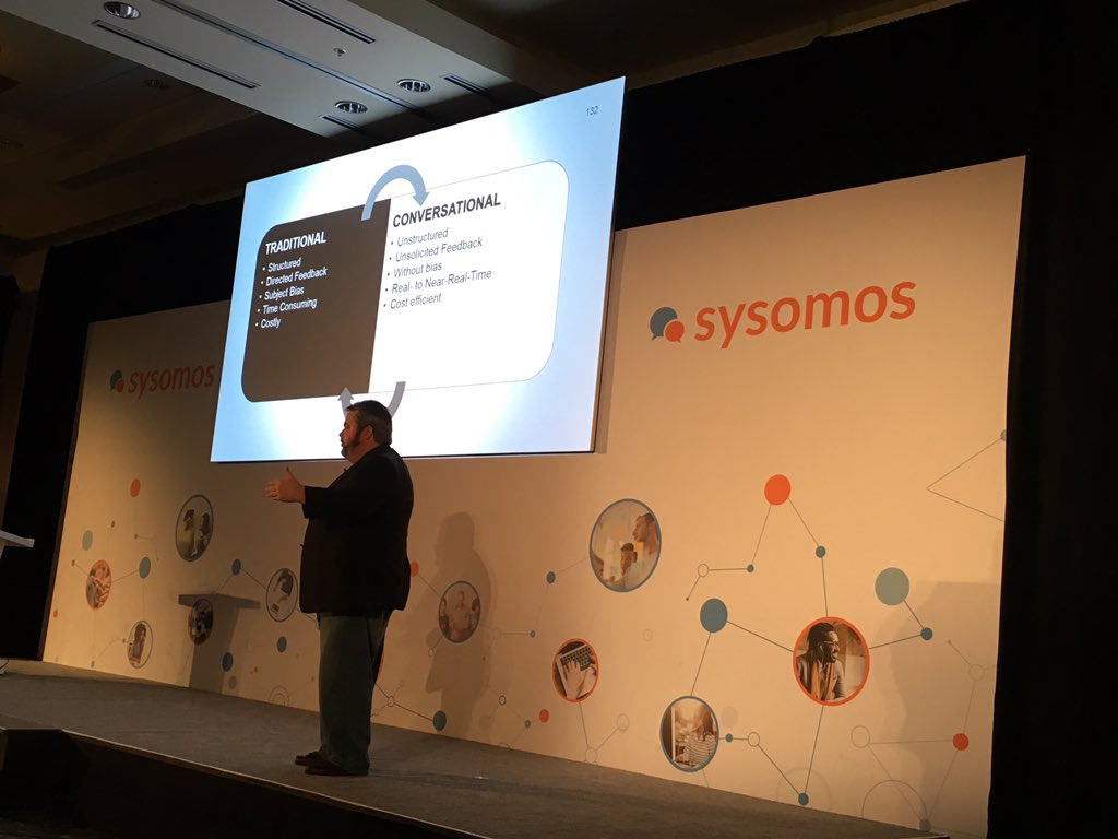 Great talk by <a href="/JasonFalls/">Jason Falls</a> on "How Social Intelligence Drives Product Innovation" at our #SysomosSummit