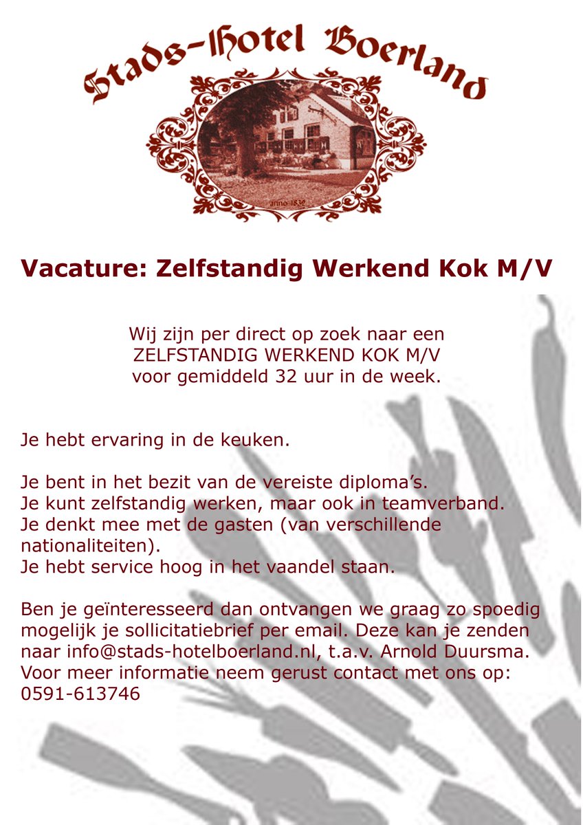 Kom jij ons team versterken?.... #vacature #kok