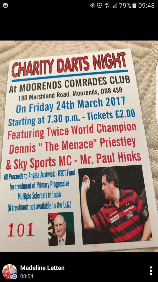 paul_hinks2's tweet image. A Darts Exhibition for a Special Cause.