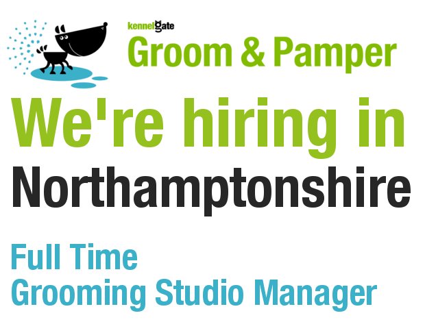 kennelgate's tweet photo. We're Hiring in #Northamptonshire Full Time Grooming Studio Manager #GroomingJobs #Job #Career #Grooming #Northampton Call us for more info! https://t.co/4fJ3xWWGnv