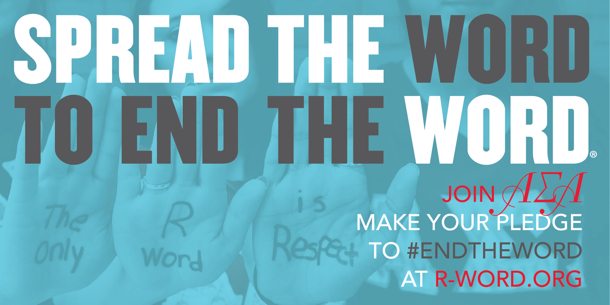 Today is the day we work together to #EndTheWord! Help eliminate the derogatory use of the #rword and pledge today: r-word.org