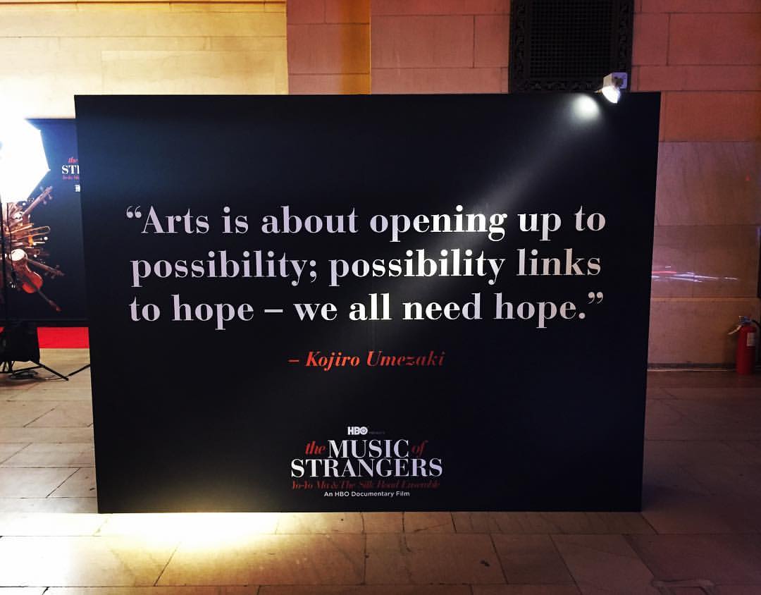 singforhope's tweet photo. If you're at Grand Central today, visit #TheMusicofStrangers @YoYo_Ma&amp;@silkroadproject interactive experience! #singforhope #wisdomwednesday https://t.co/K3evS5YOEu