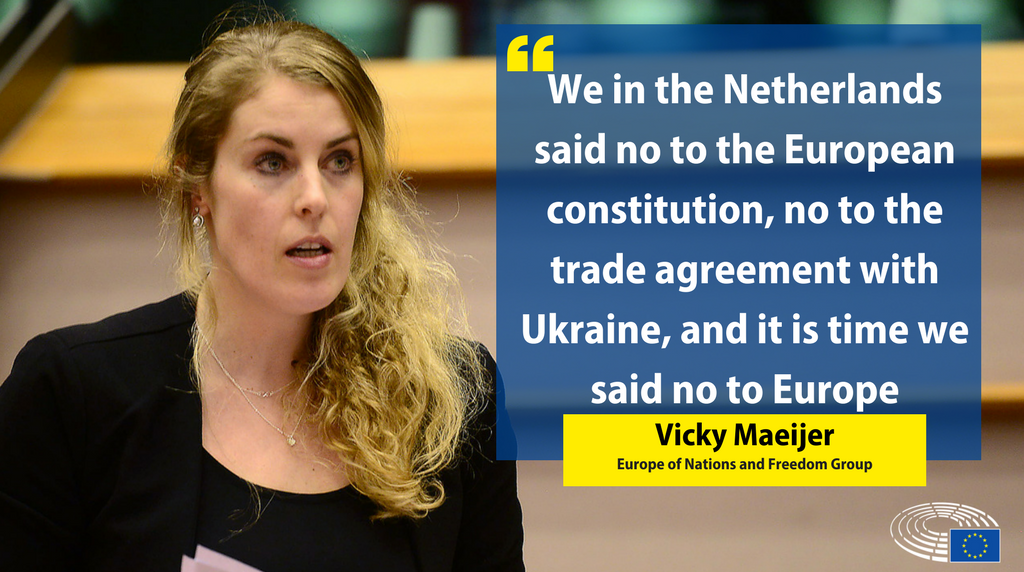 Europarl_Photo's tweet photo. ENF group member  @VickyMaeijer debating the #FutureofEurope https://t.co/Nu8VggFR9e