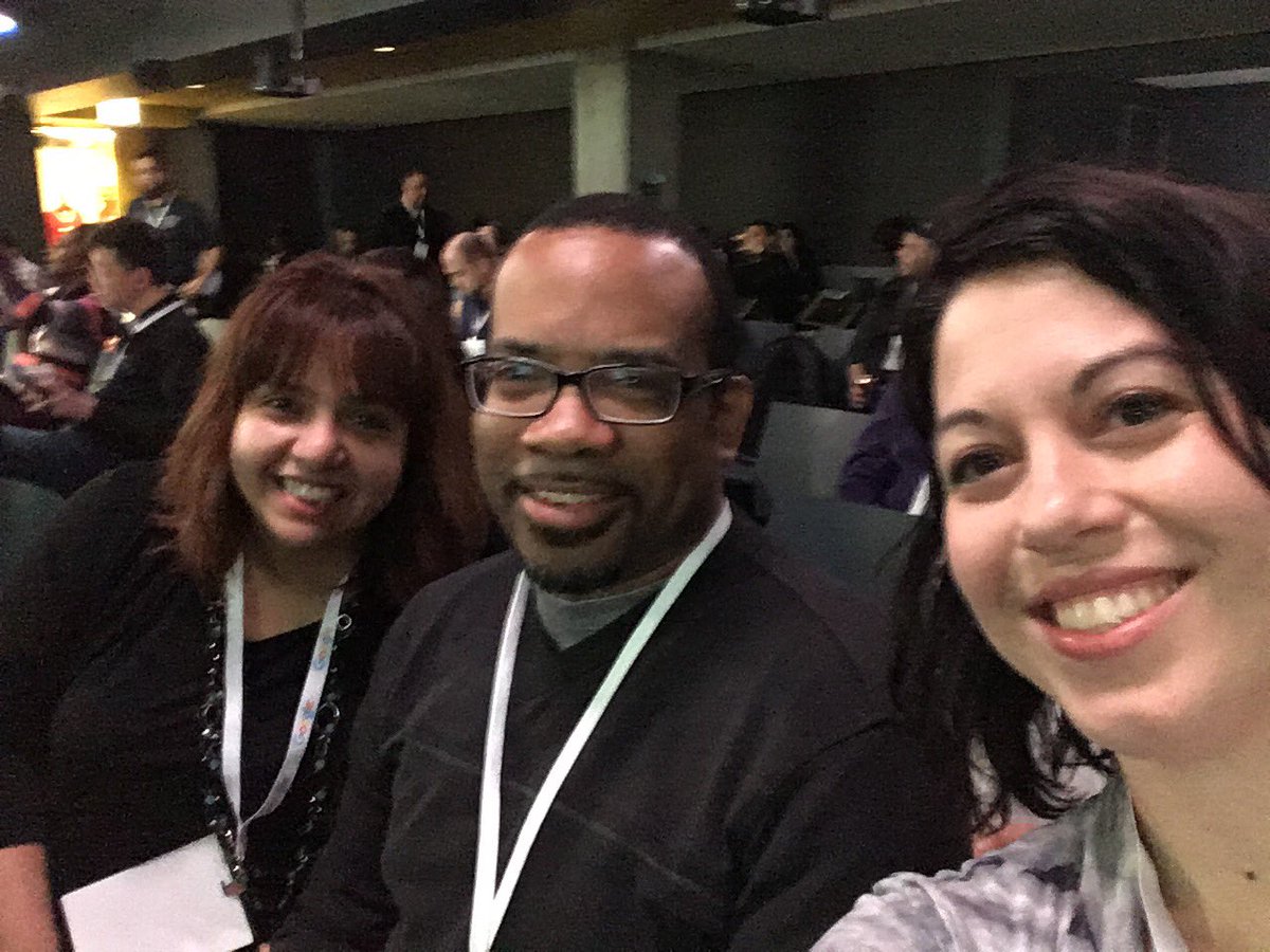libraryrain's tweet photo. Yikes! All 3 of our techs at #cpstechcoday @GoogleForEdu learning lots of cool tools + best practices; hope all is wkng back @CarlSchurzHS π https://t.co/EDFotaijb0