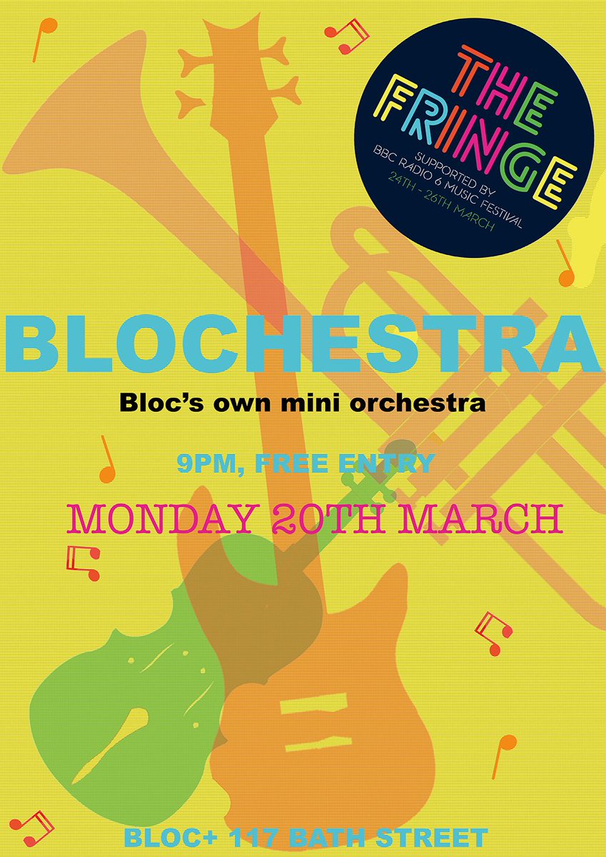 IT'S TRUE! Our show Monday 20th March is part of <a href="/BBC6Music/">BBC Radio 6 Music</a> Festival Fringe. Free entry as well! Come to <a href="/BlocGlasgow/">Bloc+</a>!