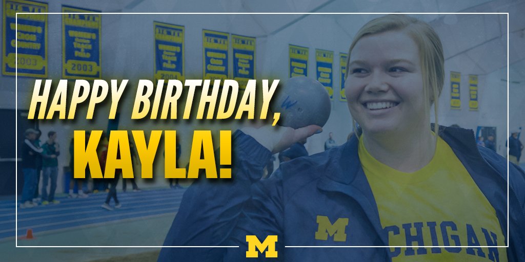 UMichTrack's tweet photo. It's @kayladeering's birthday! Help us wish her an awesome 🎂 day! https://t.co/g1SpvTLcVu