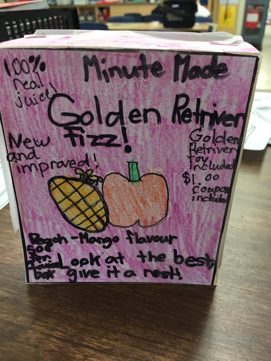 MissLRainey's tweet photo. Constructing rectangular prism juice boxes for math and media in grade 3. #numerArtsy @scdsbmath @SCDSB_arts https://t.co/dSnHbF56i8