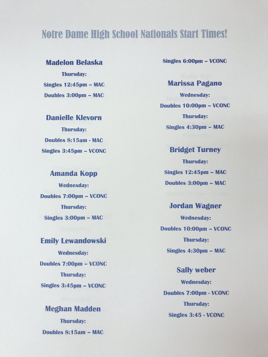 NDHSROfficial's tweet photo. Nationals 2017 begins in 2 hours ladies! Here are your start times! Make us proud!!! 💙🏅👊🏼 #RebelPride #RoadToNationals #JoeApproves https://t.co/RY9AkG8AKm