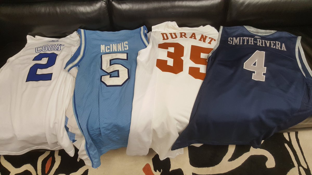 jerseys getting hung on the gym wall 