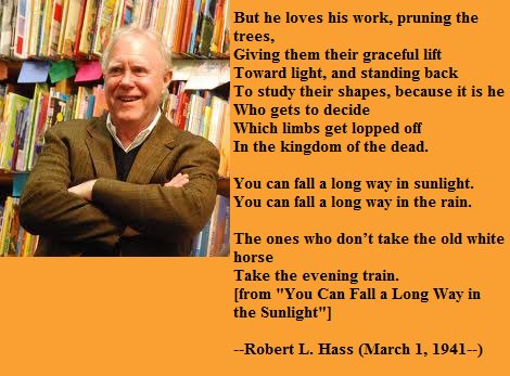 Happy birthday, Robert Hass! 