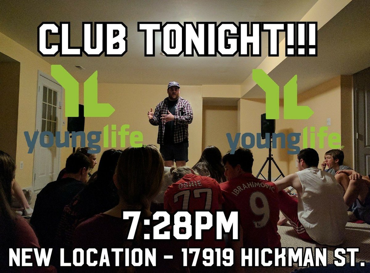 PoolesvilleYL's tweet image. YOUNGLIFE TONIGHT! 17919 HICKMAN ST AT 7:28