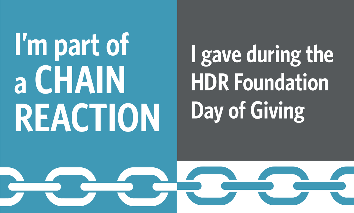 TrishaNewell's tweet photo. I am happy to be part of the @HDR_inc Foundation Day of Giving! #lifeatHDR https://t.co/edXFUFQkpf