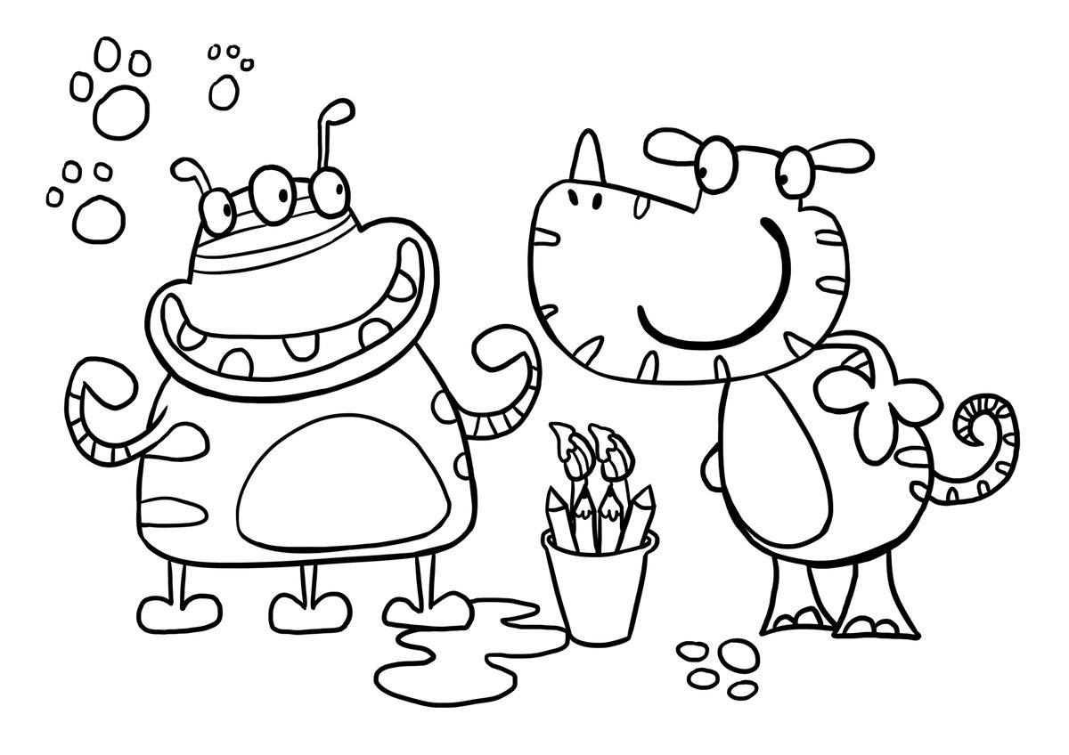 Download Little Monsters Coloring Pages