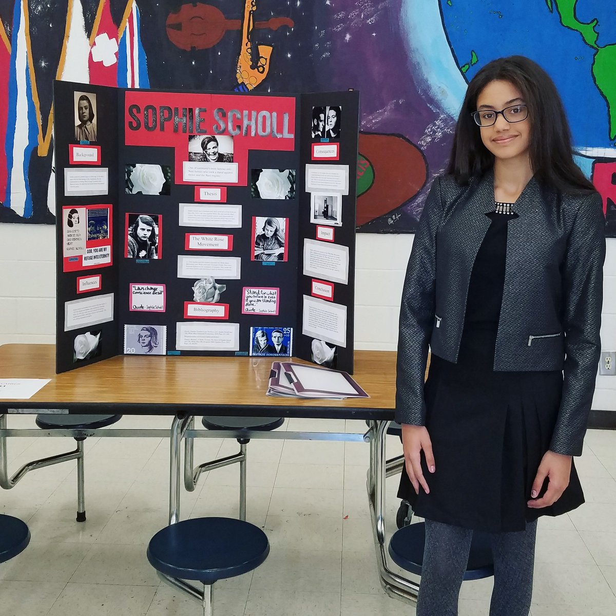 WaysideEPA's tweet photo. Julie Gray, one of our fabulous 6th graders, won 2nd place at the Cen-Tex History Fair! We are so proud of her! #waysideschools #wegrowhere https://t.co/VMsJWbZeay