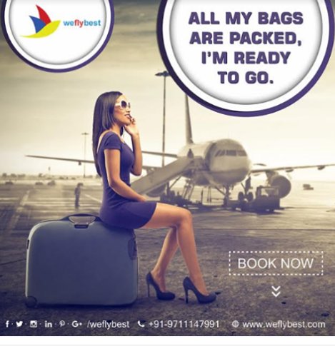 We_fly_best's tweet photo. Are you ready to Fly ?
WeFlyBest offers massive discount on #Flights .
Call 9711147991 . https://t.co/ctSYT9vTtf
#travel https://t.co/Qfhr4O27Qj