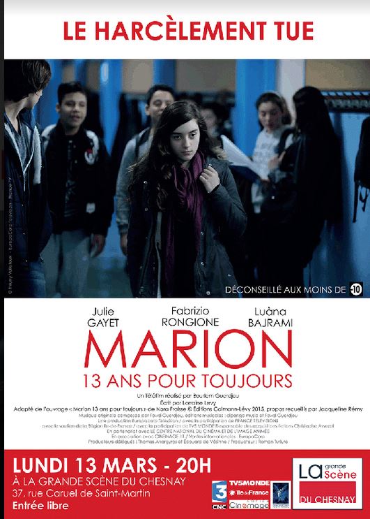 Marion13_4ever's tweet photo. #Harcèlement Soirée Ciné Débat le 13 mars @VilleduChesnay 
Entrée Libre. On vous attend nombreuses et nombreux. cc @PsyFamille @france3tv https://t.co/KW8h3QB1PA