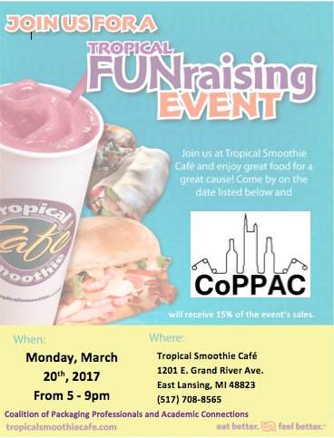 MSU_CoPPAC's tweet photo. We hope to see everyone on March 20th from 5-9pm for our Tropical Smoothie Fundraiser! https://t.co/yh2dDhLXLD